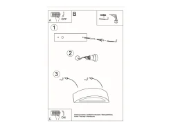 Outlet Sollux Lighting Applique Up & Down Nero E27 Apliques Up & Down E27 Negro