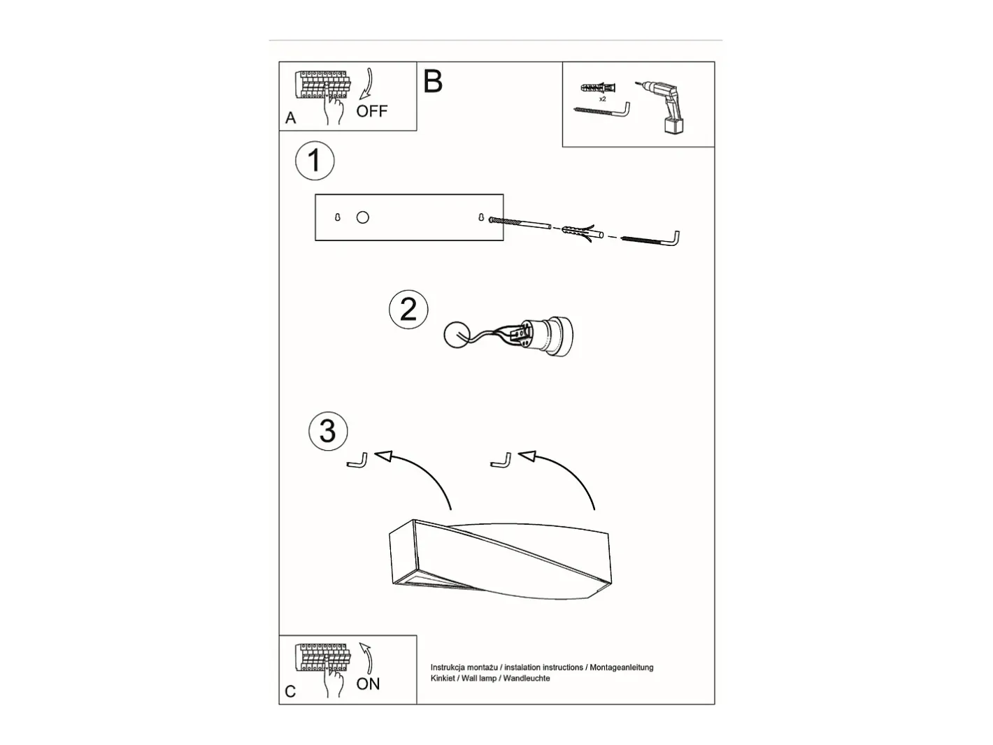 Best Sollux Lighting Applique Up & Down Twist Grigio E27 Apliques Up & Down Twist E27 Gris