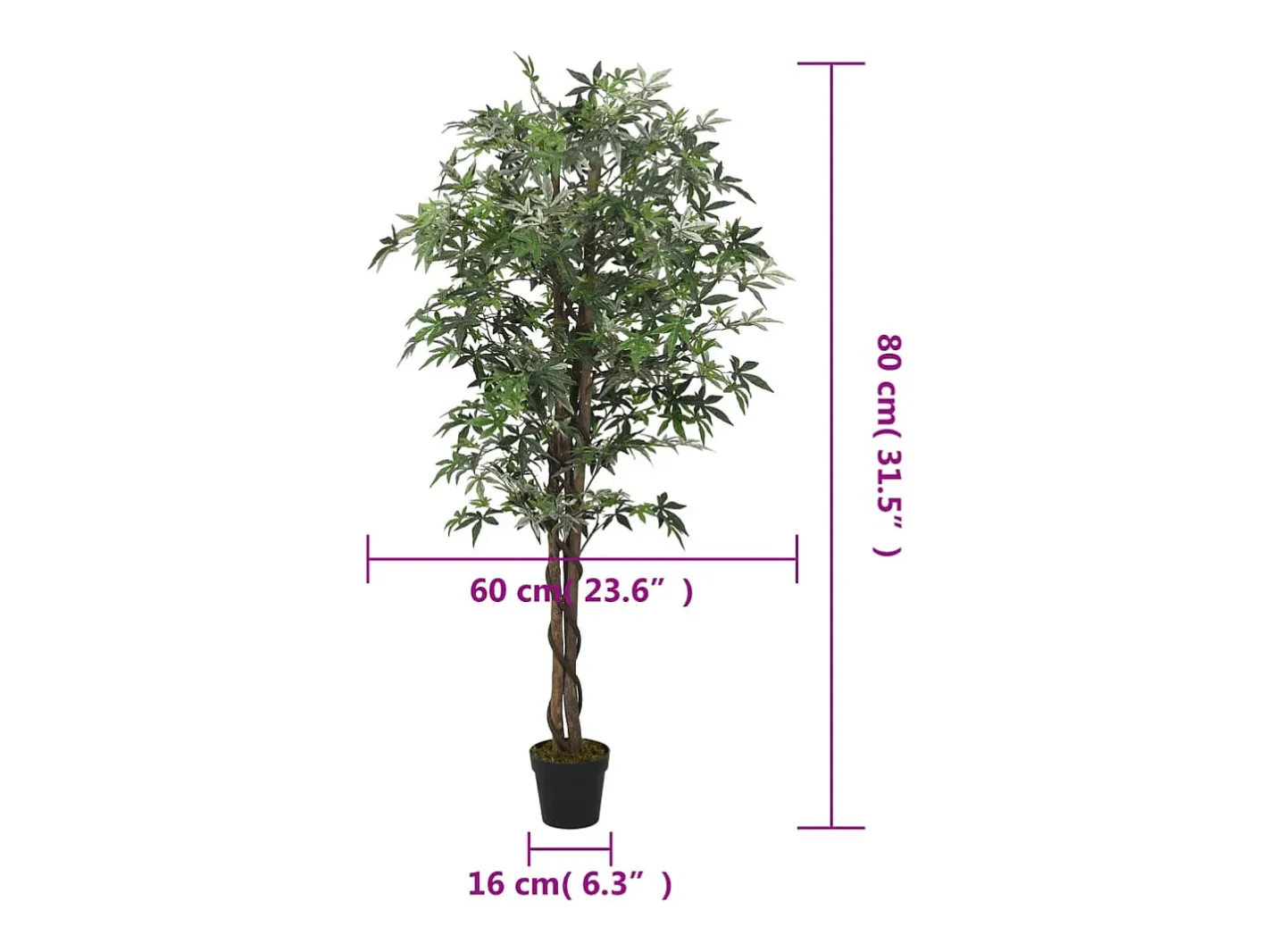 Sale Arce artificial 224 hojas 80 cm Verde
