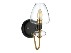 Armand 1 ljus vägglampa, åldrad mässing, glasskärm Camel Discount