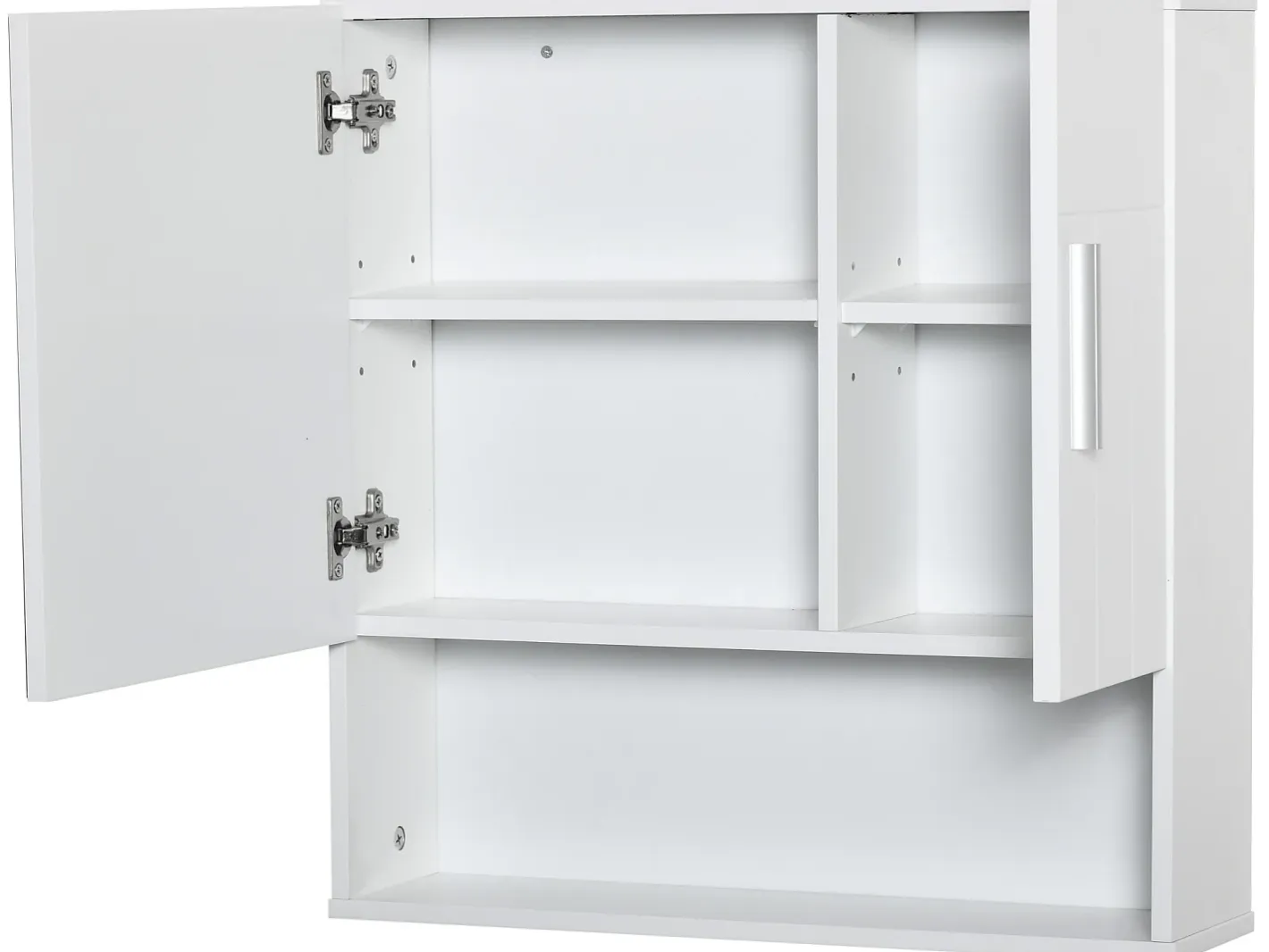 Clearance Kleankin Armario con espejo 54x15.2x55.3 cm Blanco