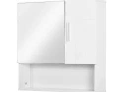 Clearance Kleankin Armario con espejo 54x15.2x55.3 cm Blanco