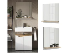 Vicco Armario con espejo para baño /artesano 60x14x67 marelle Blanco Sale
