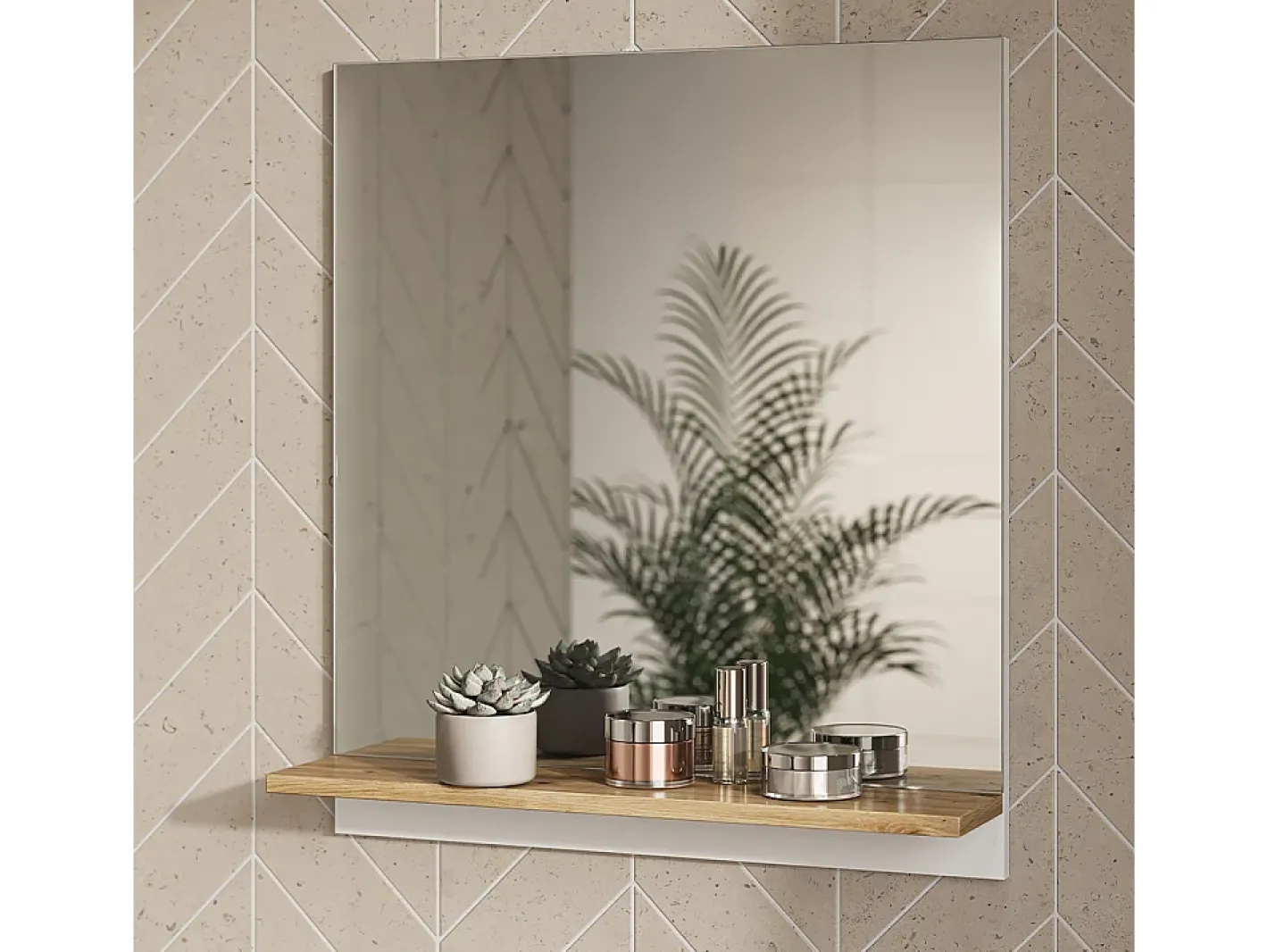 Vicco Armario con espejo para baño /artesano 60x14x67 marelle Blanco Sale