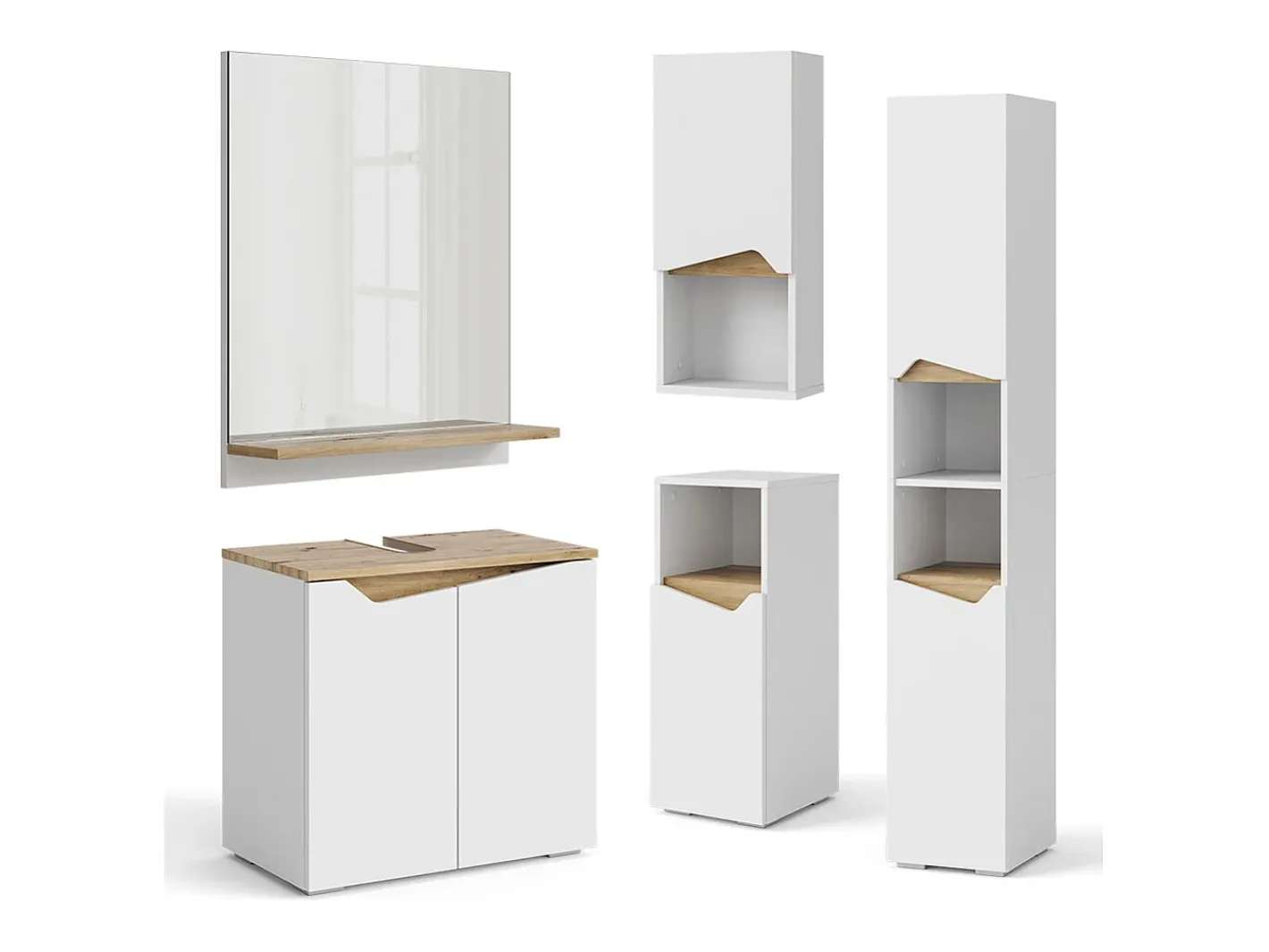 Vicco Armario con espejo para baño /artesano 60x14x67 marelle Blanco Sale