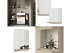 Vicco Armario con espejo para baño /artesano 60x14x67 marelle Blanco Sale