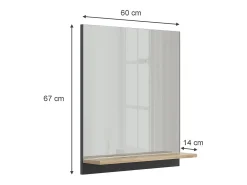 Vicco Espejo-Armario con espejo para baño antracita/artisan 60x14x67 marelle Negro