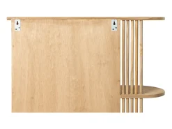 Sale OZAIA Armario de baño de pared de teca con espejo - Ancho 65 x Prof. 20 x Alt. 65 cm - CIMAHI Color natural claro