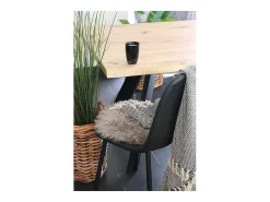 Asiento de piel de cordero marrón Ø 35 cm Marru00f3n Clearance
