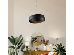 Outlet Astro - Lámpara colgante de hierro lacado con cable de acero orientable 2 luces 122 - Ø46 - BL207-2-NR Negro