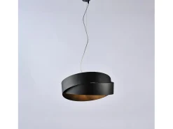 Outlet Astro - Lámpara colgante de hierro lacado con cable de acero orientable 2 luces 122 - Ø46 - BL207-2-NR Negro