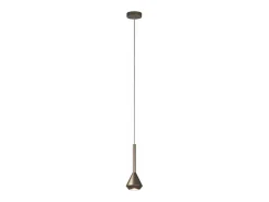 Lámpara Suspendida-Aygo Sospensione 1 Luce Bronzo Con Cavo Cm.250 E Rosone Bronzo Bronce