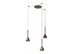 Online Aygo Sospensione 3 Luci Spostabile Bronzo Con Cavo Cm.250 Bronce