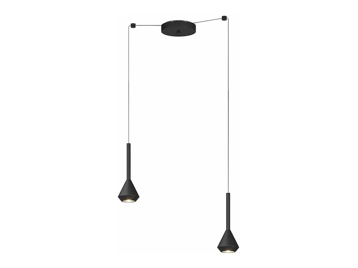 Best Aygo Sospensione 2 Luci Spostabile Nero Con Cavo Cm.250 Negro