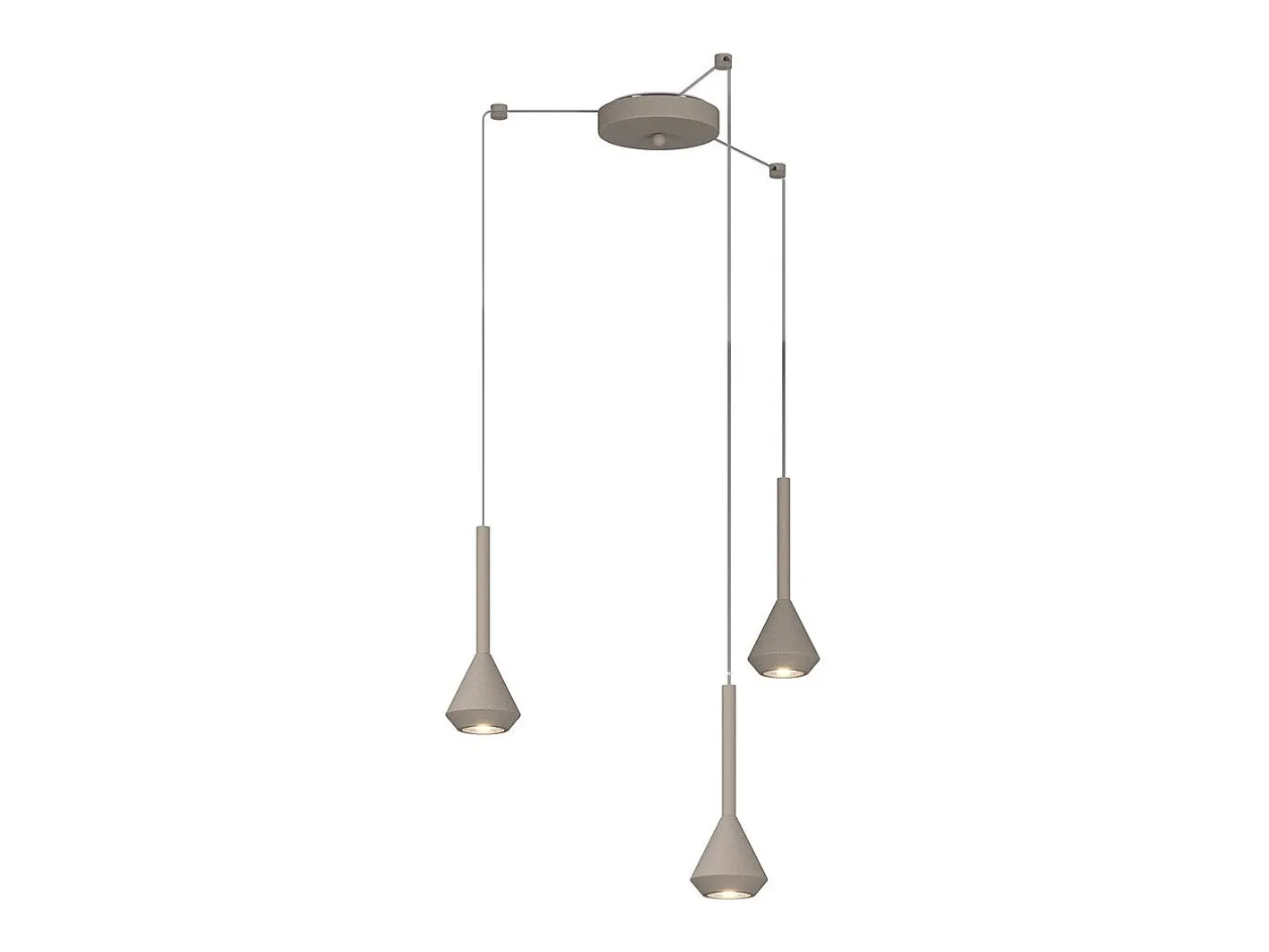 Aygo Sospensione 3 Luci Spostabile Sabbia Con Cavo Cm.250 Marru00f3n Online