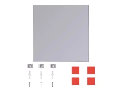 Espejo-Azulejos de espejo sin marco 8 piezas 20,5 cm Plateado