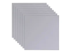 Espejo-Azulejos de espejo sin marco 8 piezas 20,5 cm Plateado