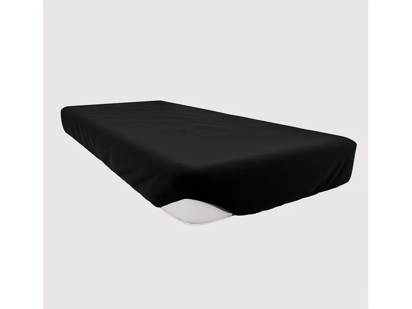 Best Soleil d'ocre Bajera ajustable de algodón 90x190 cm JERSEY Negro