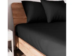 Best Soleil d'ocre Bajera ajustable de algodón 90x190 cm JERSEY Negro