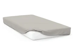 Soleil d'ocre Ropa De Cama-Bajera ajustable de algodón 57 hilos 200x200 cm Lino LISO Beige