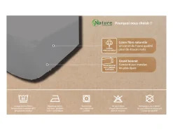 Soleil d'ocre Bajera ajustable de algodón 140x190 cm PERCALE antracita Gris antracita Online