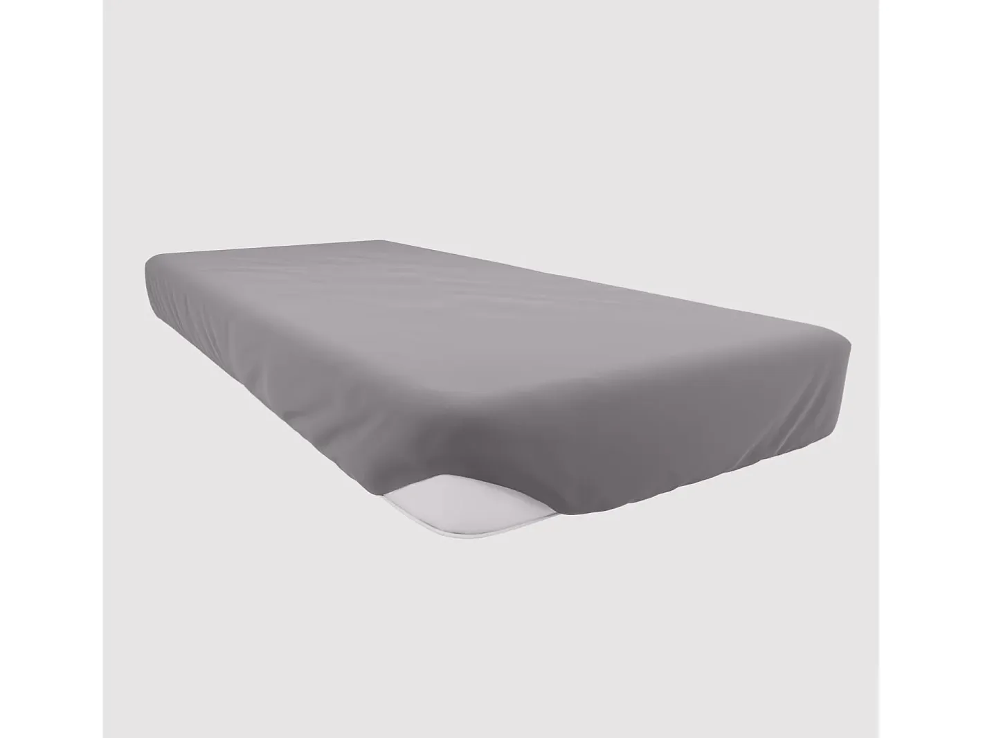 Discount Soleil d'ocre Bajera ajustable de algodón 160x200 cm JERSEY Gris