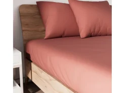 Soleil d'ocre Bajera ajustable de algodón 90x190 cm JERSEY Ladrillo Rojo Best