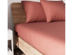 Soleil d'ocre Bajera ajustable de algodón 160x200 cm JERSEY Ladrillo Rojo