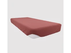 Soleil d'ocre Bajera ajustable de algodón 160x200 cm JERSEY Ladrillo Rojo