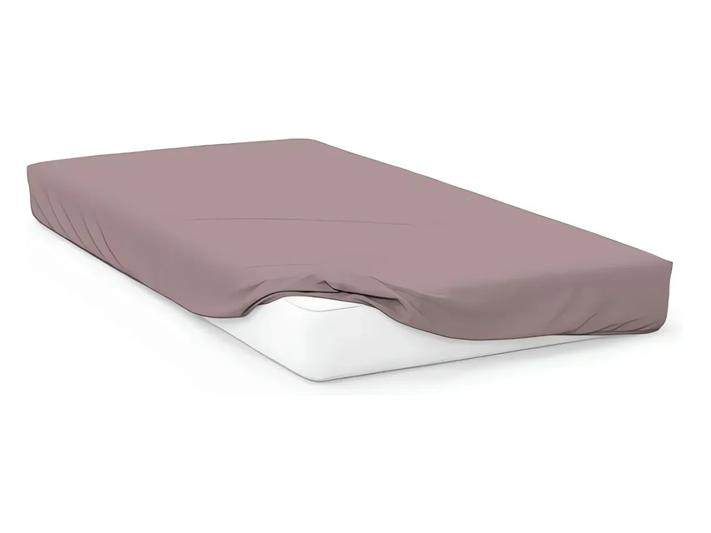 Soleil d'ocre Ropa De Cama-Bajera ajustable de algodón 57 hilos 160x200 cm LISO viejo Rosa