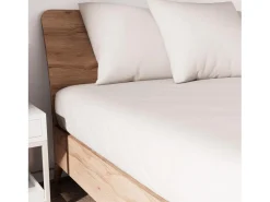 Soleil d'ocre Ropa De Cama-Bajera ajustable de algodón 160x200 cm Lino JERSEY Beige