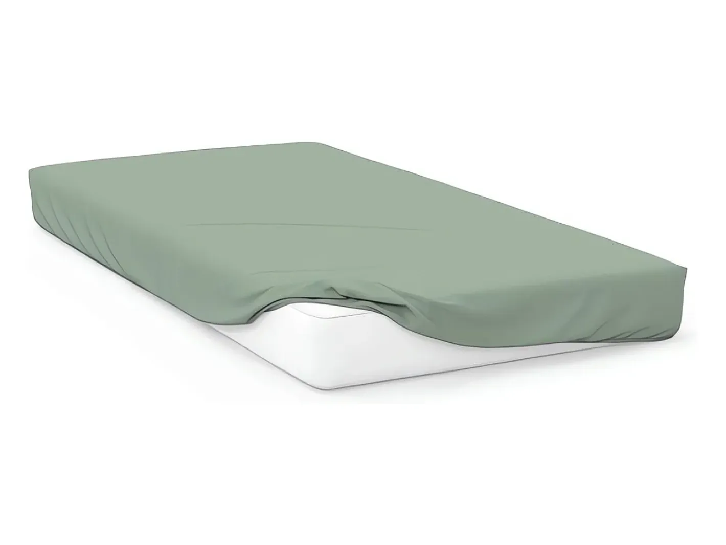 Outlet Soleil d'ocre Bajera ajustable de algodón 57 hilos 200x200 cm LISO agua Verde