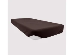 Soleil d'ocre Ropa De Cama-Bajera ajustable de algodón 90x190 cm JERSEY castaño Marru00f3n