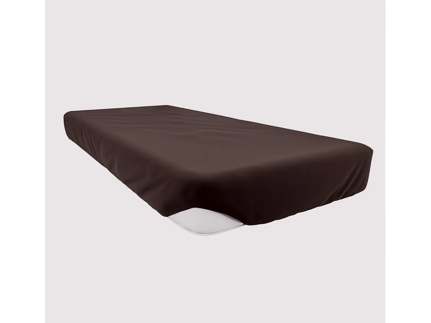 Soleil d'ocre Bajera de algodón entallada 140x190 cm JERSEY castaño Marru00f3n Discount