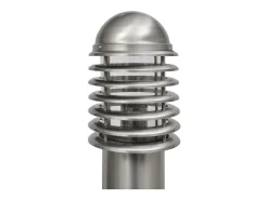 Helloshop26 Iluminación Exterior-Baliza de jardín de acero inoxidable para exterior 60 vatios luminaria decorativa 2402053 Gris
