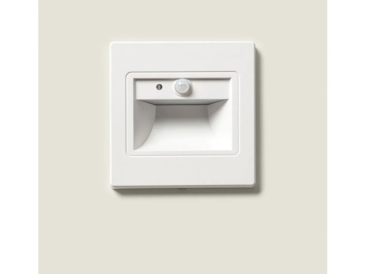 Online Ledkia Baliza de Pared LED 1.5 W Empotrable con Sensor PIR y Crepuscular Bark Blanco 4000K Blanco Neutro Transparente