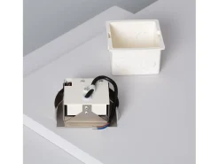 Ledkia Iluminación Exterior-Baliza de Pared LED 1.5W Empotrable Acero Larry 5000K Blanco Frío Plateado