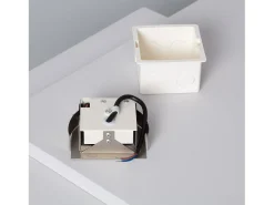 Ledkia Iluminación Exterior-Baliza de Pared LED 1.5W Empotrable Acero Larry 5000K Blanco Frío Plateado