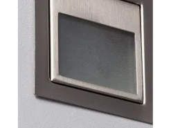 Ledkia Iluminación Exterior-Baliza de Pared LED 1.5W Empotrable Acero Larry 5000K Blanco Frío Plateado