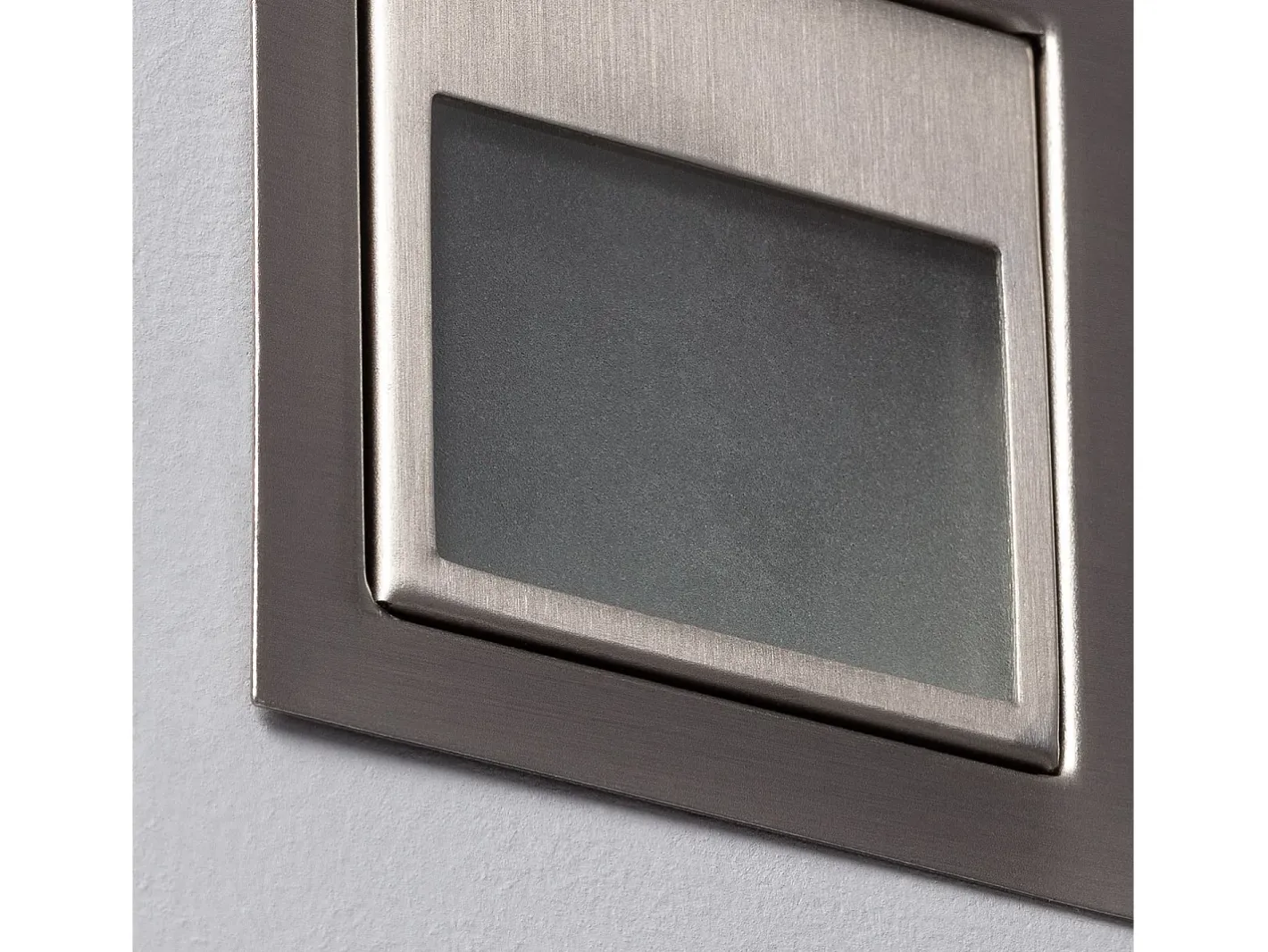 Ledkia Iluminación Exterior-Baliza de Pared LED 1.5W Empotrable Acero Larry 5000K Blanco Frío Plateado