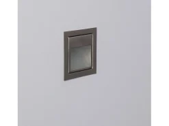 Ledkia Iluminación Exterior-Baliza de Pared LED 1.5W Empotrable Acero Larry 5000K Blanco Frío Plateado