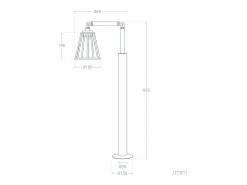 Ledkia Iluminación Exterior-Baliza de Pie Exterior LED 6W 95cm Aluminio Bradda Negro