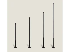 Ledkia Baliza de Pie Exterior LED 12-24W 80-160 cm Superficie Calax 800 mm Negro Sale