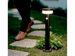 Hot Ledkia Baliza de Pie Exterior Solar LED 1,5W 50cm Acero Inoxidable con Sensor de Movimiento Ashier Negro