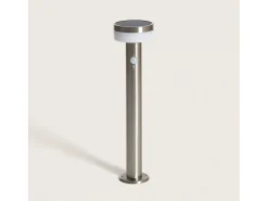 Ledkia Baliza de Pie Exterior Solar LED 1,5W 50cm Acero Inoxidable con Sensor de Movimiento Ashier Plateado Sale