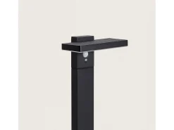 Ledkia Baliza de Pie Exterior Solar LED 4W 50cm Aluminio con Sensor de Movimiento Bran Negro Sale