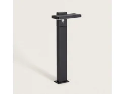 Ledkia Baliza de Pie Exterior Solar LED 4W 50cm Aluminio con Sensor de Movimiento Bran Negro Sale