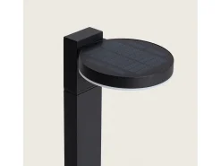 Ledkia Iluminación Exterior-Baliza de Pie Exterior Solar LED 5W 50cm Aluminio con Sensor de Movimiento Aris Negro