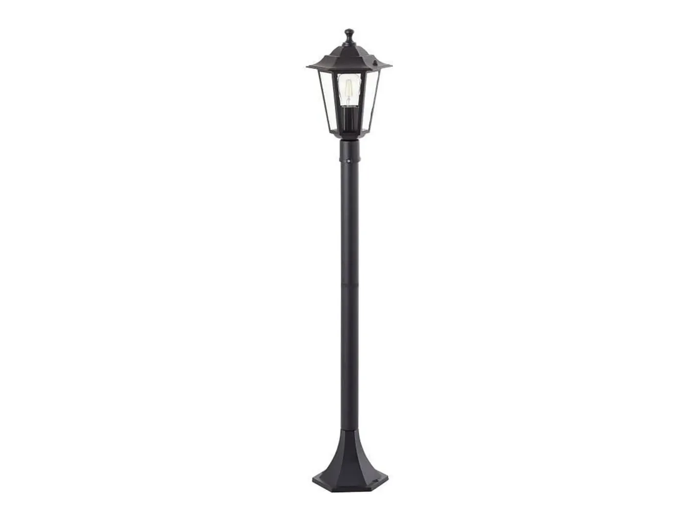 Sale Baliza exterior Carleen negra - metal/vidrio - E27 máx. 60 W - IP44 Negro