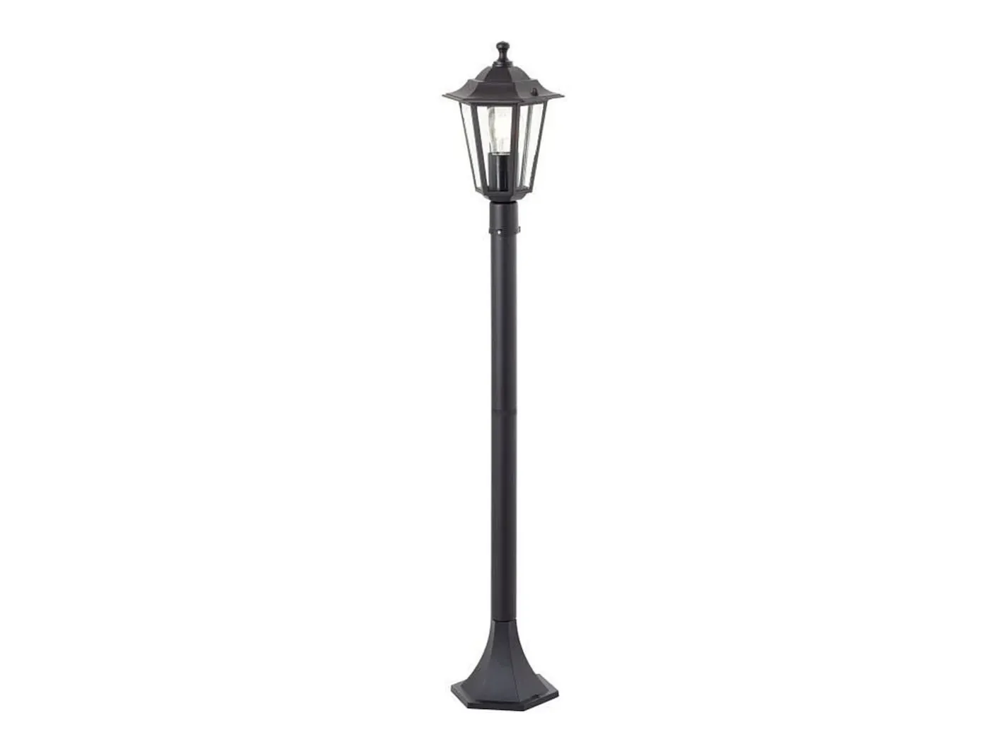 Sale Baliza exterior Carleen negra - metal/vidrio - E27 máx. 60 W - IP44 Negro